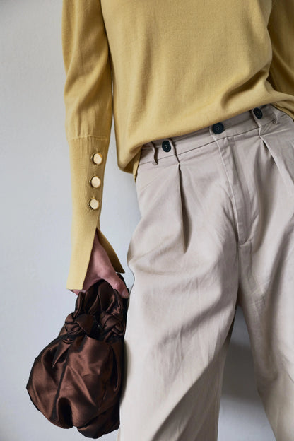 Maru Crew Neck Butter Yellow Sweaters Laia Alen 