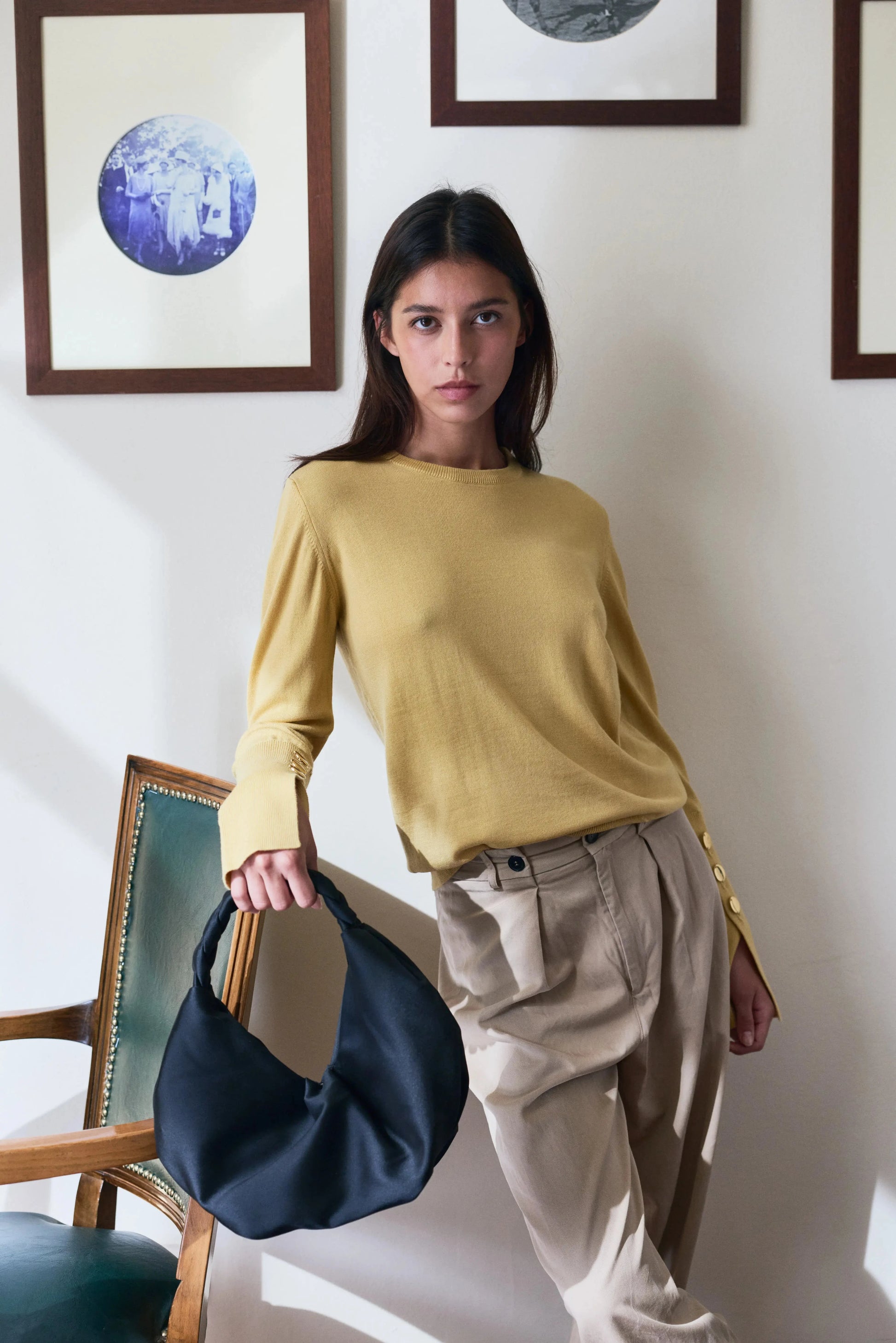 Maru Crew Neck Butter Yellow Sweaters Laia Alen 