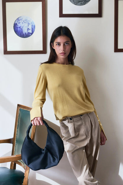 Maru Crew Neck Butter Yellow Sweaters Laia Alen 