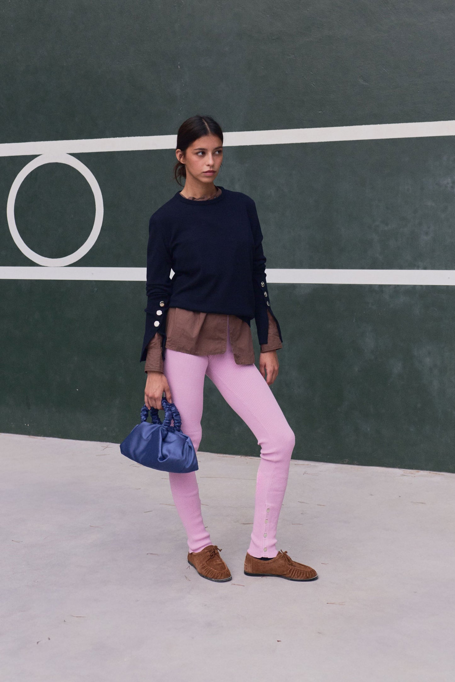 Maru Crew Neck Navy KNITWEAR Laia Alen 