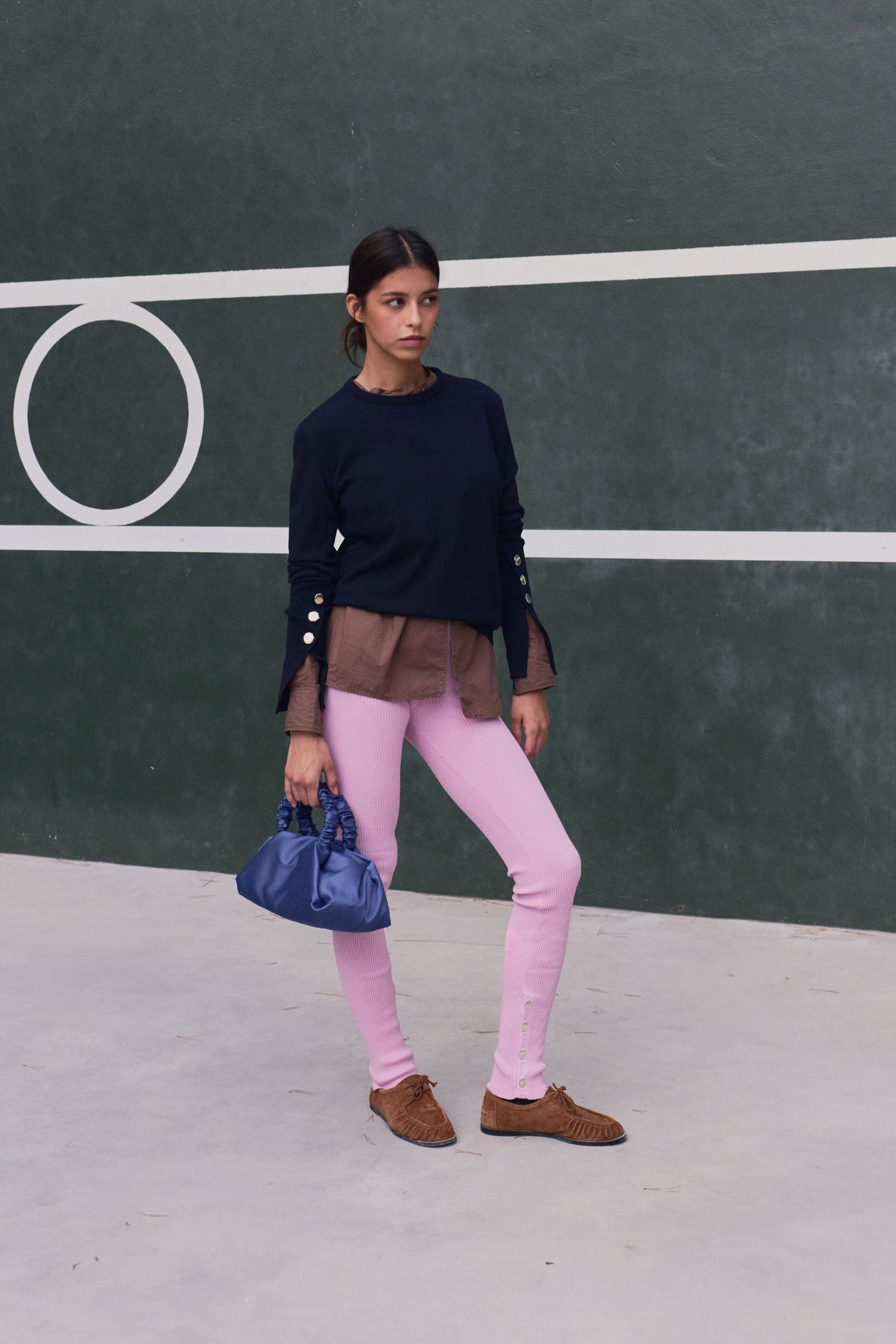 Maru Crew Neck Navy KNITWEAR Laia Alen 