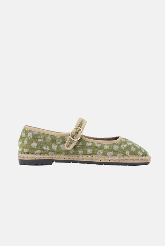 Mary Jane Leopard Green Flat shoes Julise Magon 