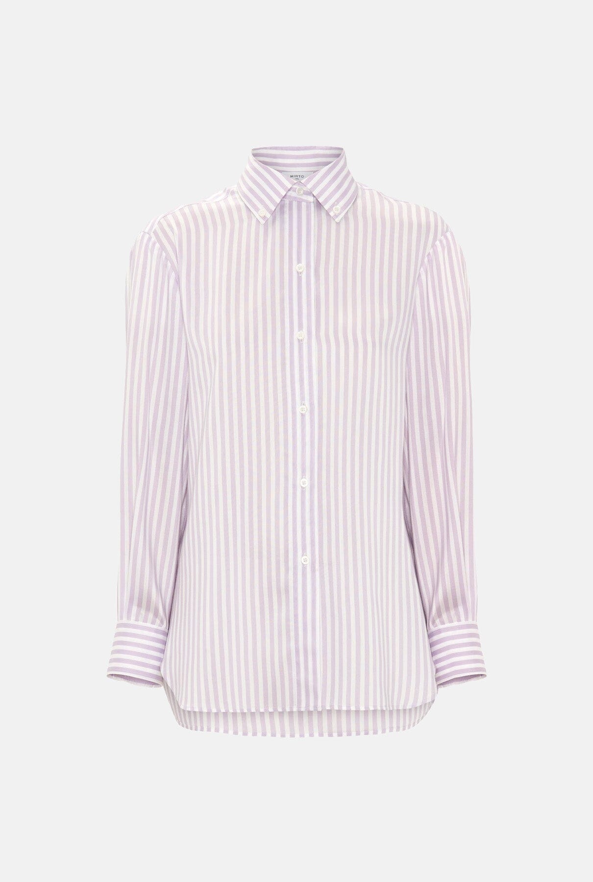 Mauve silk blend striped blouse Shirts & blouses Mirto 