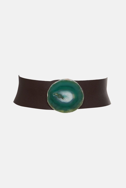 Maxi Belt - Marrón Ágata Verde Belts Ecue 