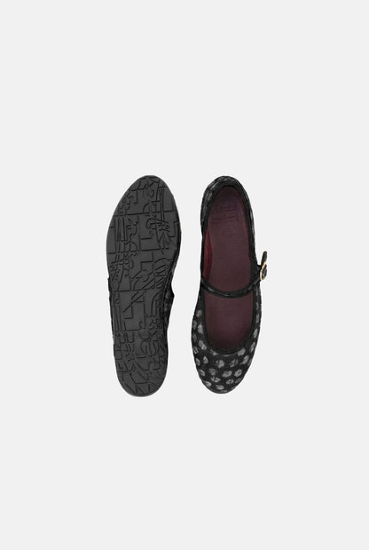 May Jane Leopard Black Flat shoes Julise Magon 