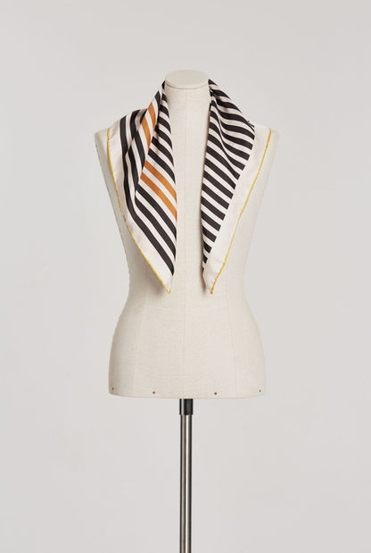 Med Stripe scarf camel Foulards & Scarves Van Hise 