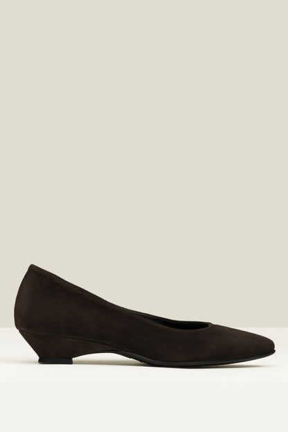 Meriel chocolate suede Heels Gaimo 