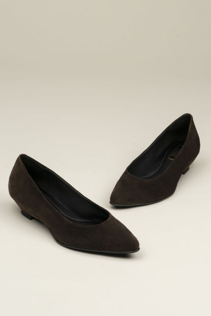 Meriel chocolate suede Heels Gaimo 