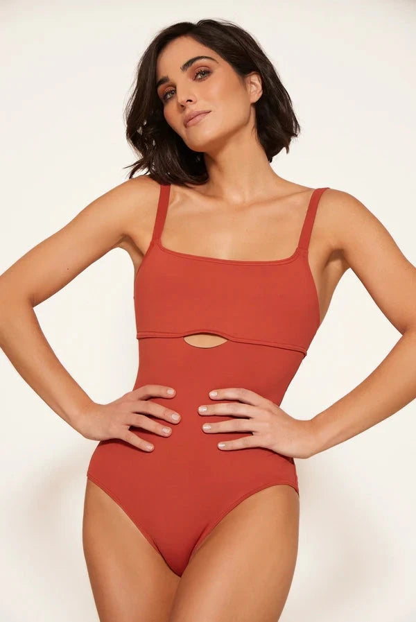 Merlier Maillot Rust Red Swimwear Laura Vecino 