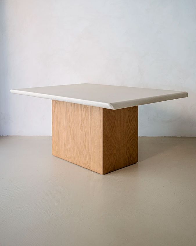 Mesa de comedor microcemento y roble Furniture Be Water Home 