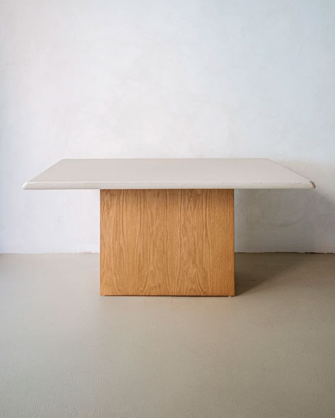 Mesa de comedor microcemento y roble Furniture Be Water Home 
