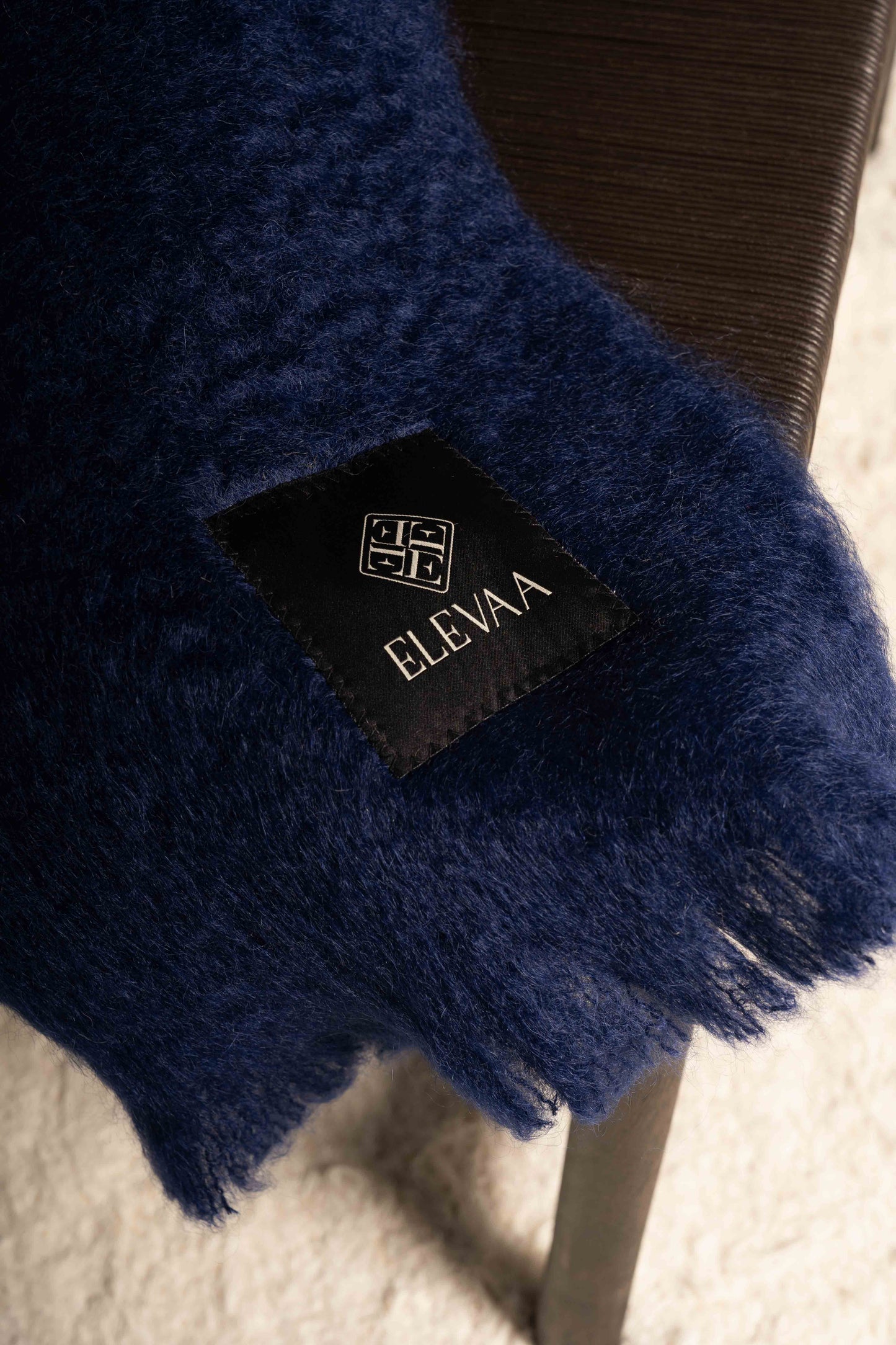Midnight Blue Mohair Blanket Accessories ELEVAA 