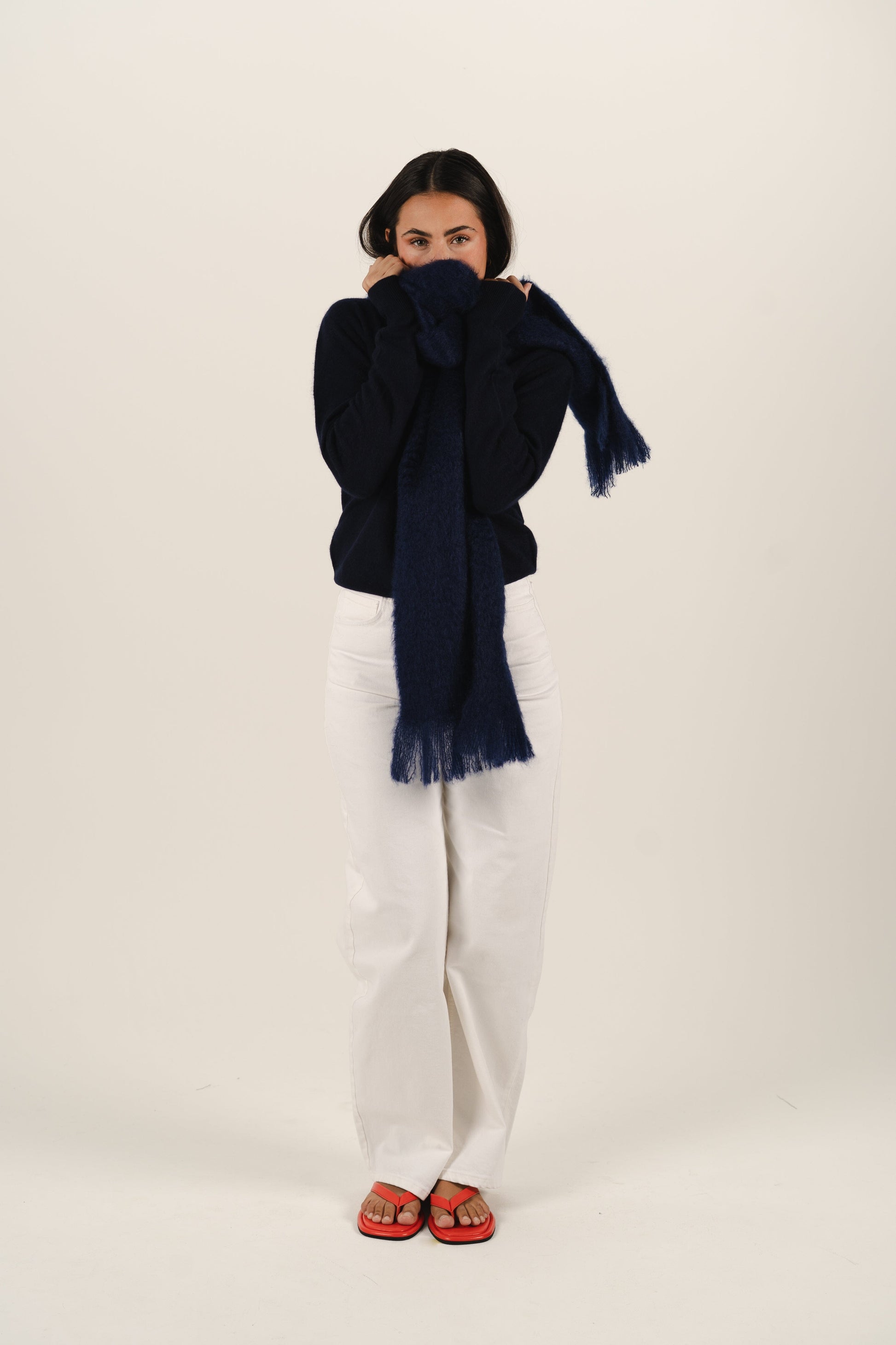 Midnight Blue Mohair Scarf Accesorios ELEVAA 