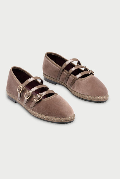 Mina Brown Flat shoes Flabelus 