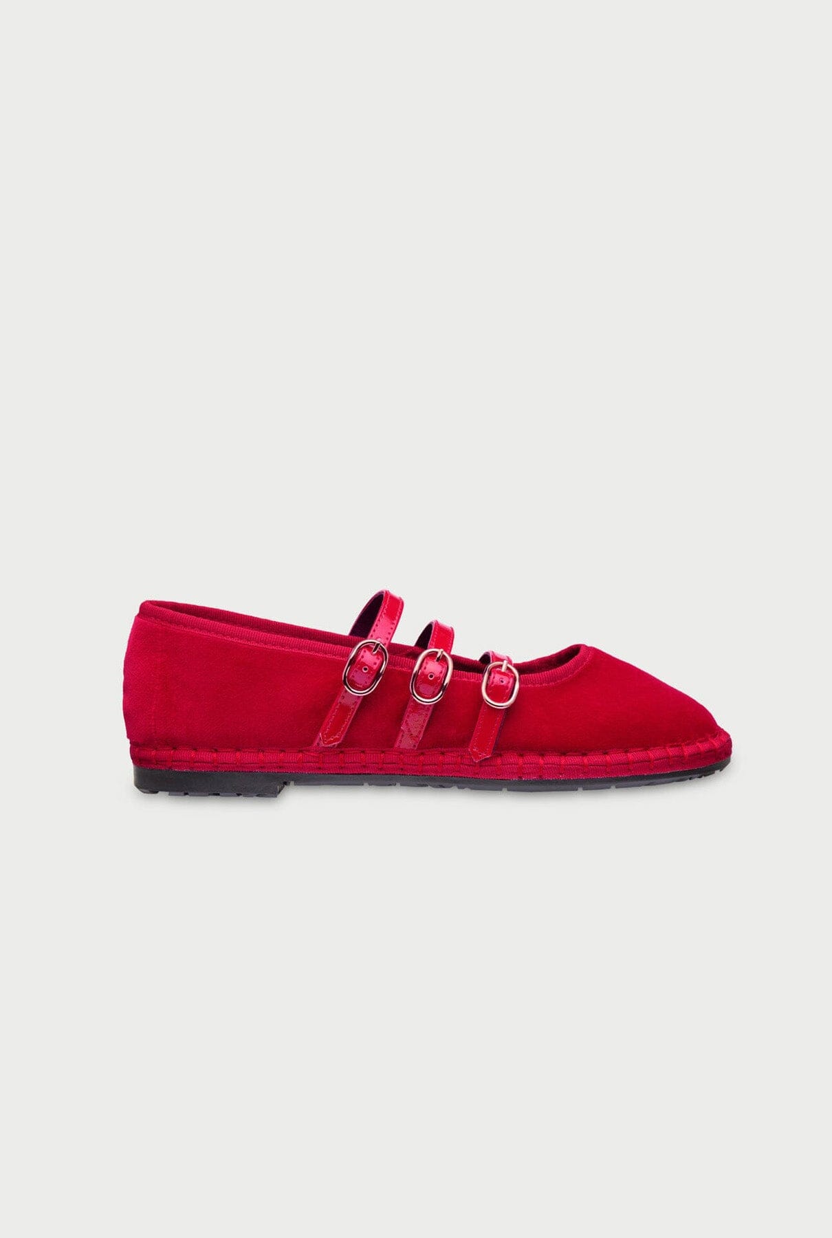 Mina Red Flat shoes Flabelus 