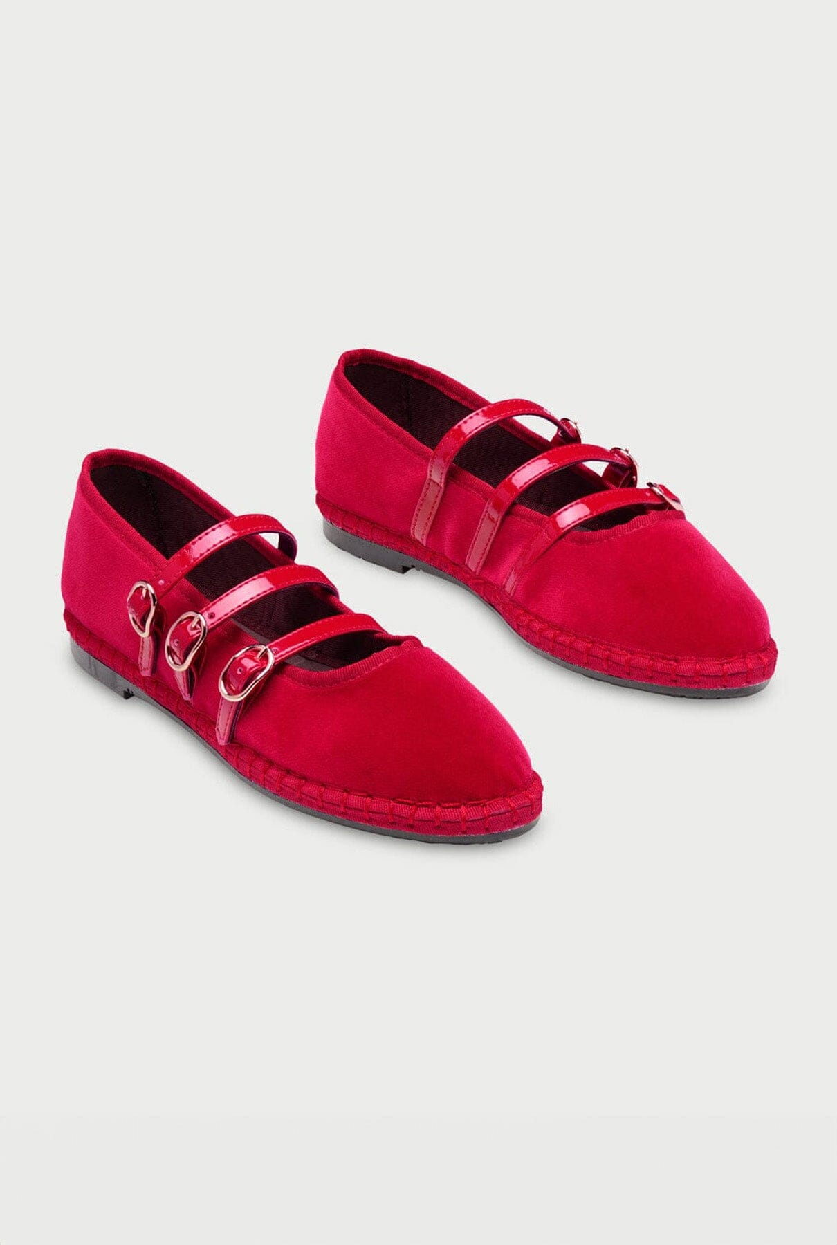 Mina Red Flat shoes Flabelus 