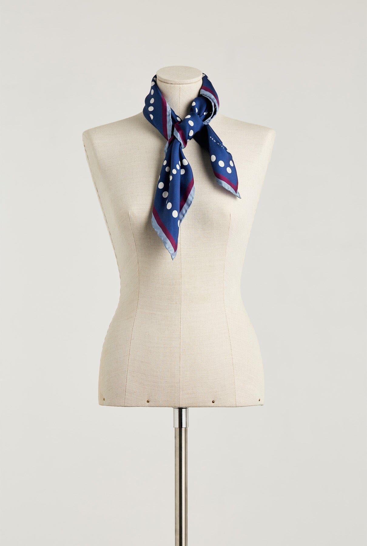 Mini-dot scarf cobalt Foulards & Scarves Van Hise 