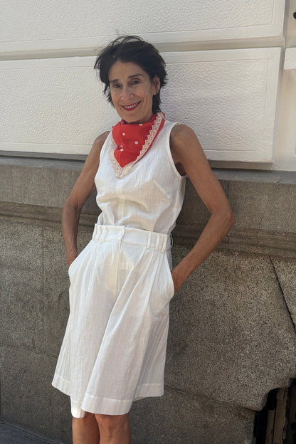 MINI MANTO x ES FASCINANTE Rojo / Crema Foulards & Scarves ELEVAA 