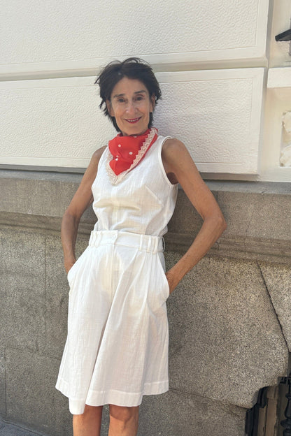 MINI MANTO x ES FASCINANTE Rojo / Crema Foulards & Scarves ELEVAA 