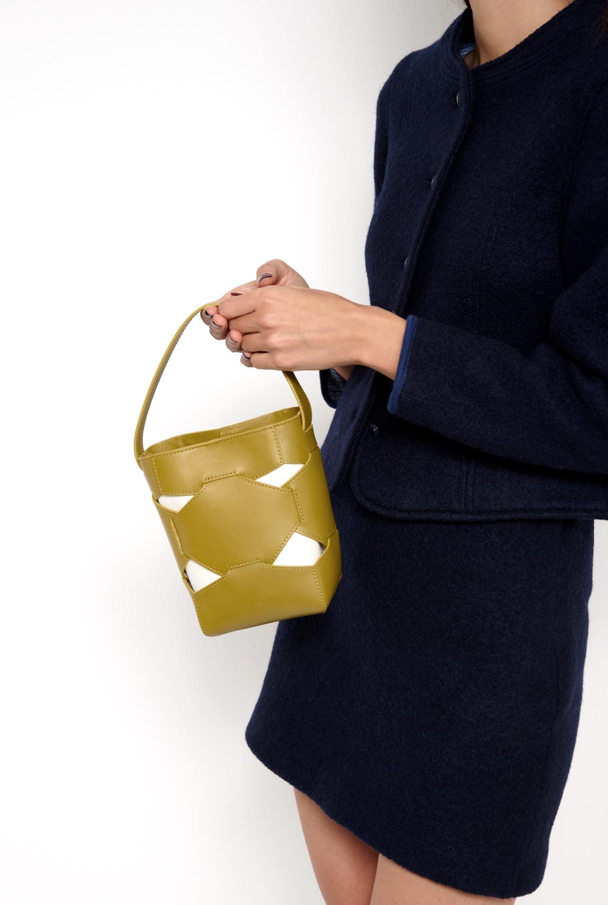 Mini Puzzle Tote Mustard Shoulder bags Moi & Sass 