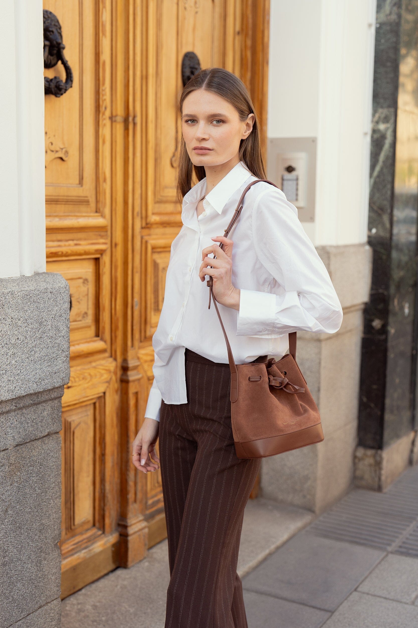 Mini Telma Cognac Suede Mini bags Carnevale Madrid 