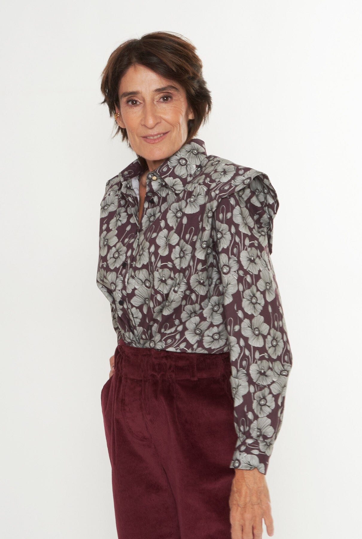 Miru Flowers Burgundy Shirts & blouses Julise Magon 