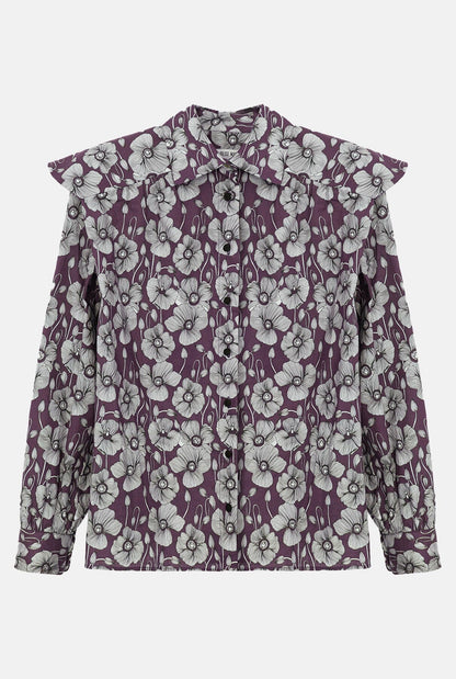 Miru Flowers Burgundy Shirts & blouses Julise Magon 