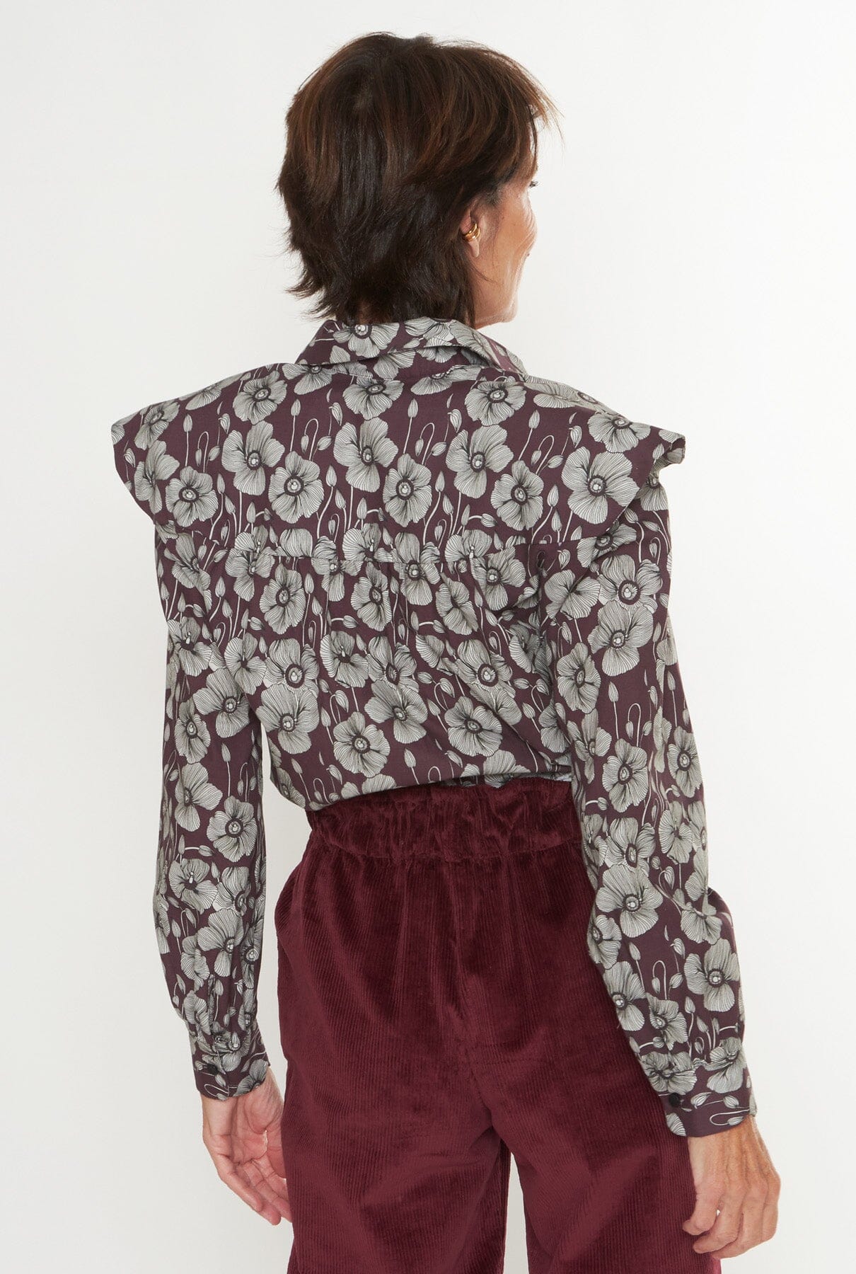 Miru Flowers Burgundy Shirts & blouses Julise Magon 