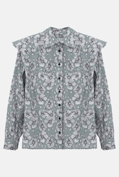 Miru Flowers Grey Shirts & blouses Julise Magon 