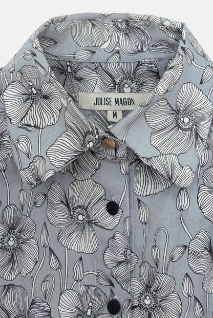 Miru Flowers Grey Shirts & blouses Julise Magon 