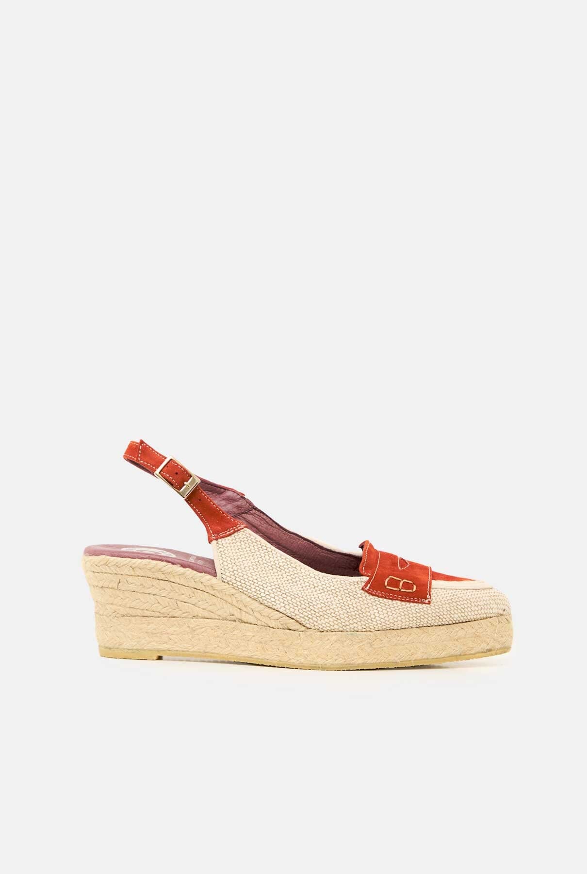 Mocasín de Ante Yute Teja y Hueso Antifaz Loafers SOY FASCINANTE 