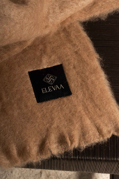 Mocha Mohair Blanket Accessories ELEVAA 