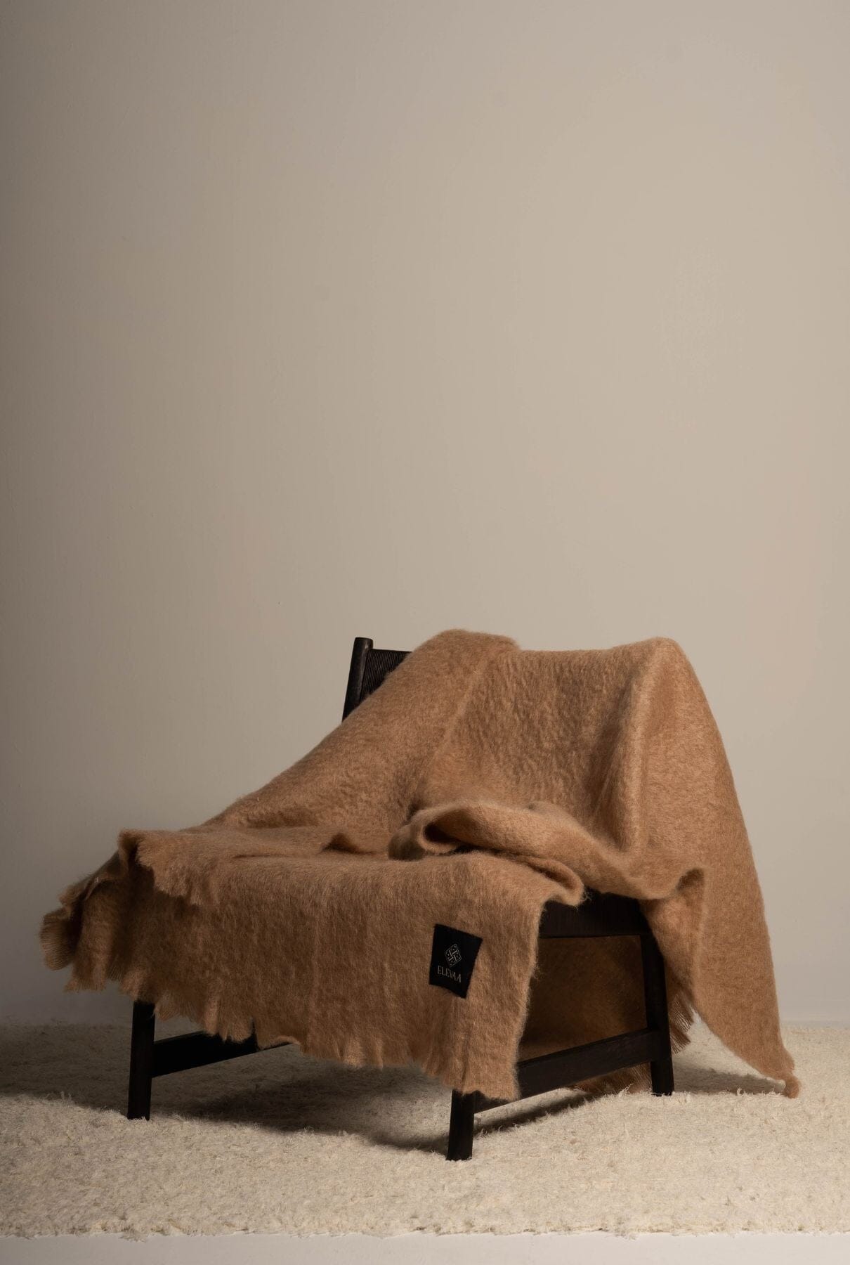 Mocha Mohair Blanket Accessories ELEVAA 