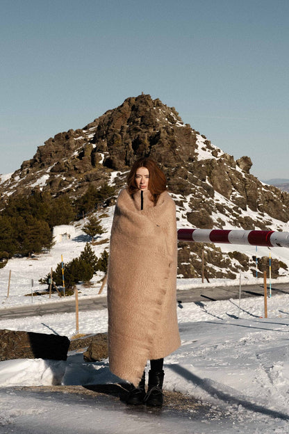Mocha Mohair Blanket Accessories ELEVAA 