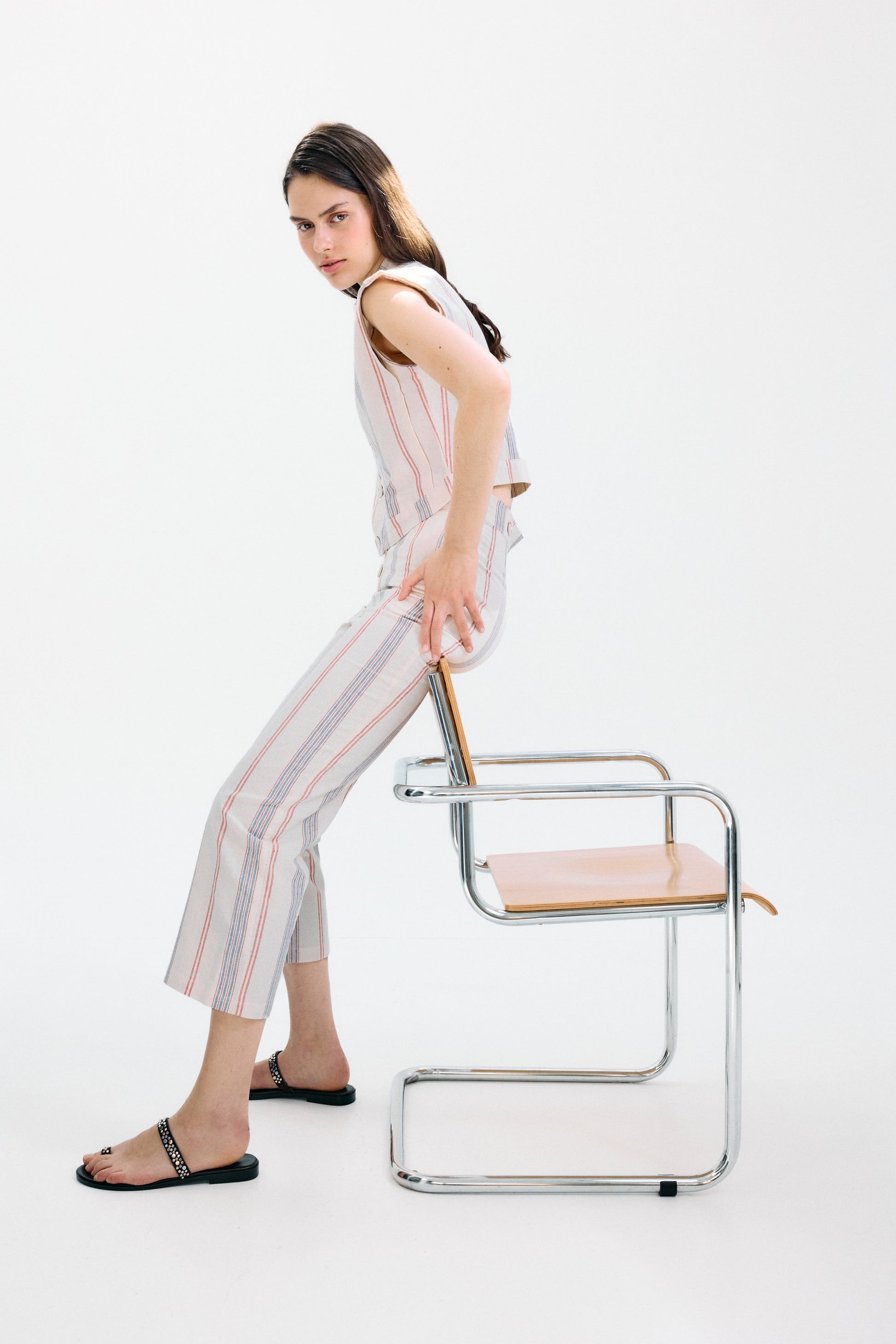 Mono Giardino Rayas Rojas y Azul Jumpsuits IPA BRAND 