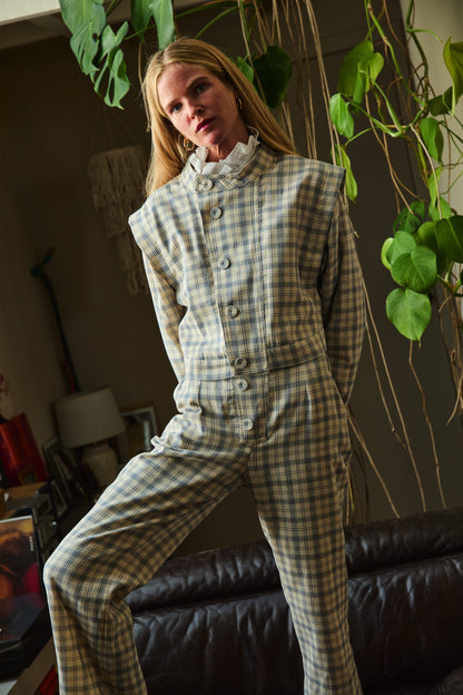 Mono Latido Cuadros Azul Jumpsuits IPA BRAND 