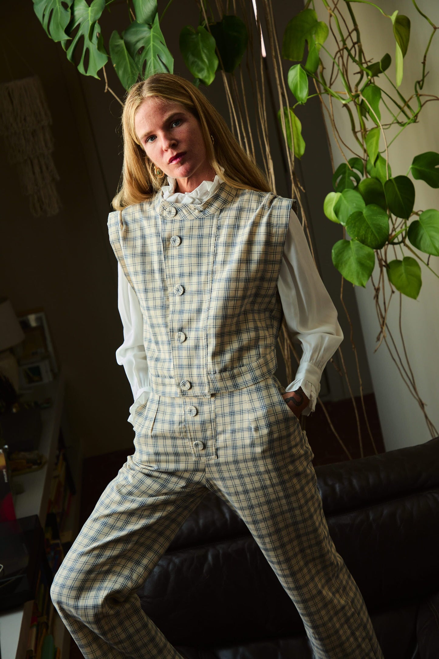 Mono Latido Cuadros Azul Jumpsuits IPA BRAND 