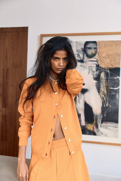 Montse Cardigan Orange Sweaters Laia Alen 