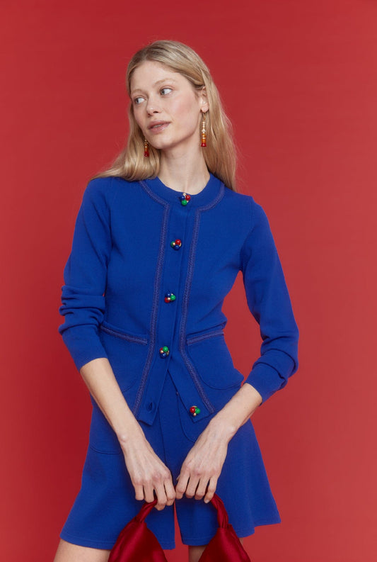 Montse Cardigan - Royal Blue Sweaters Laia Alen 