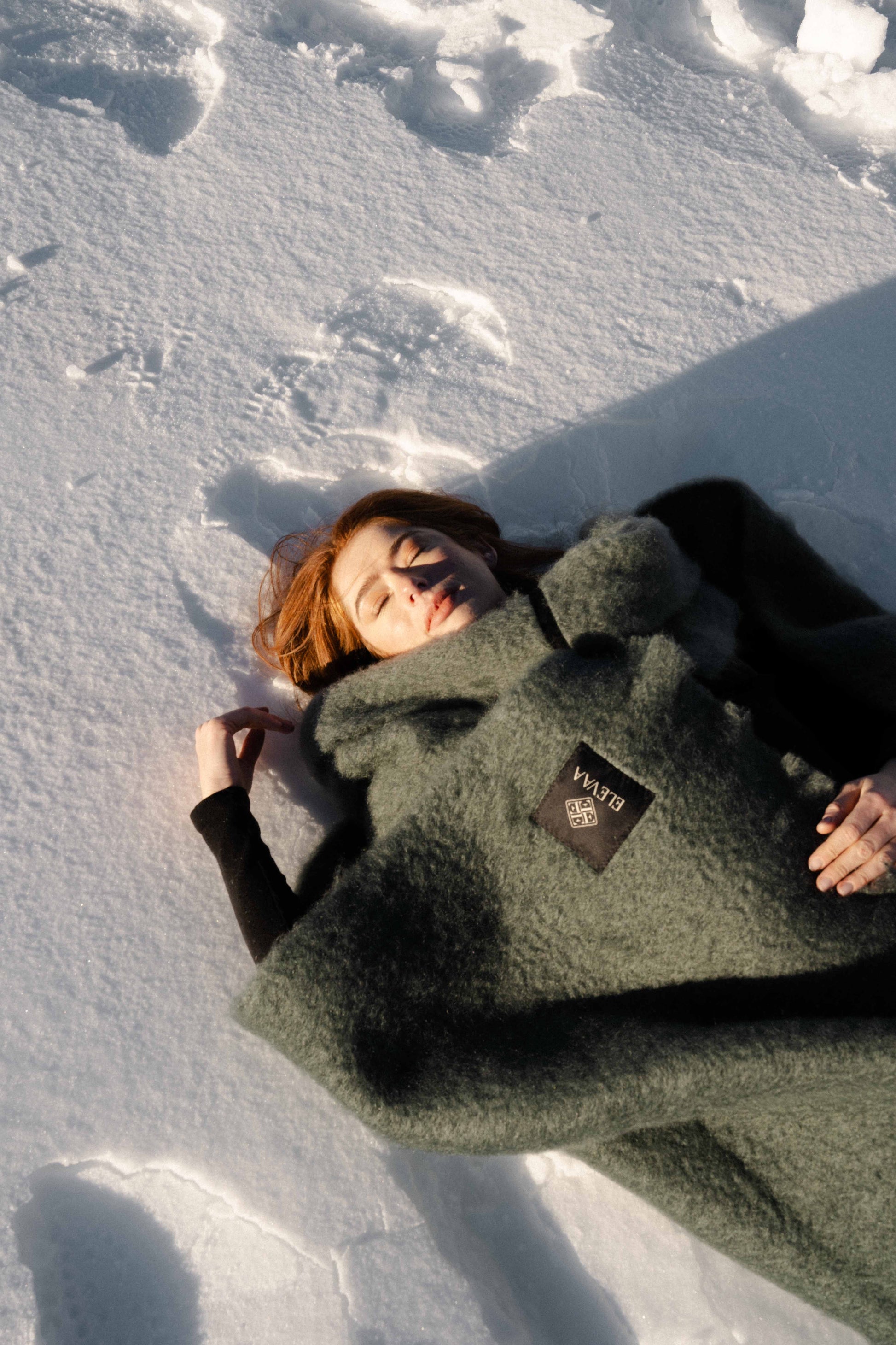 Moss Green Mohair Blanket Accessories ELEVAA 