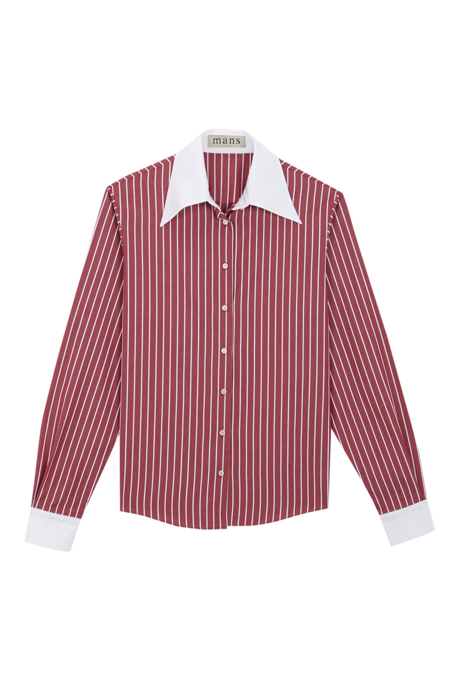 CAMISA BURDEOS RAYAS BLANCAS