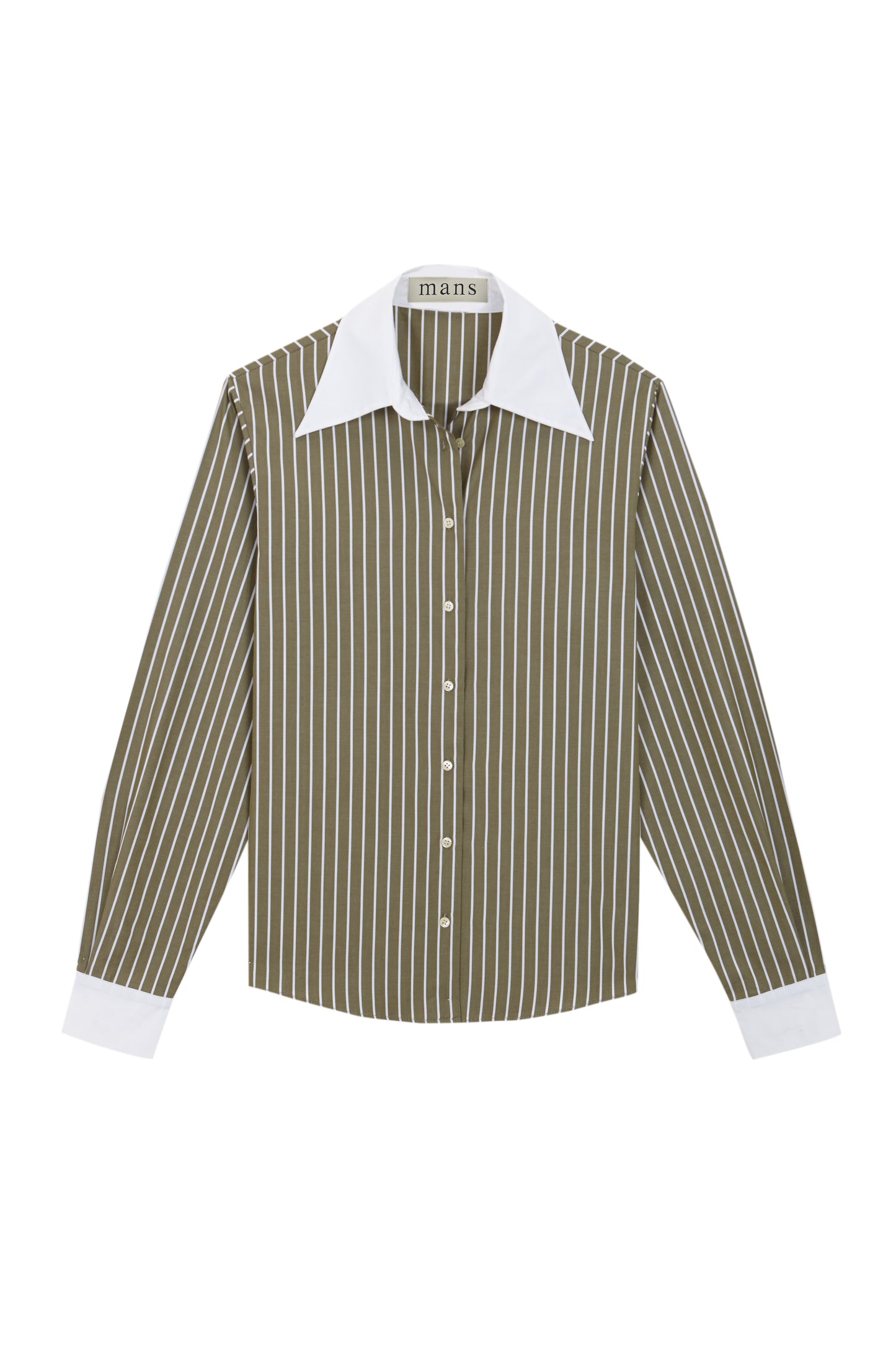 CAMISA VERDE RAYAS BLANCAS