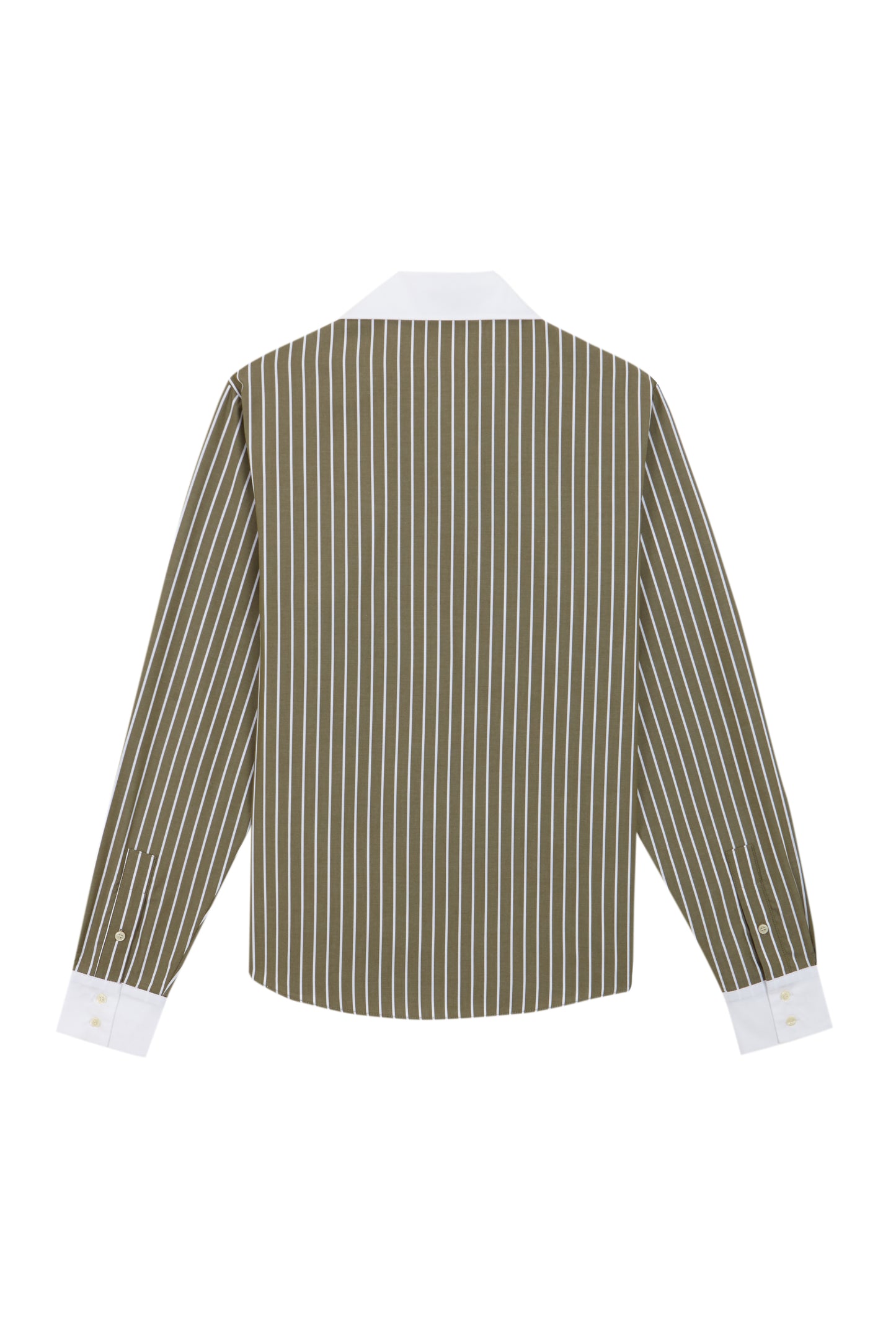 CAMISA VERDE RAYAS BLANCAS