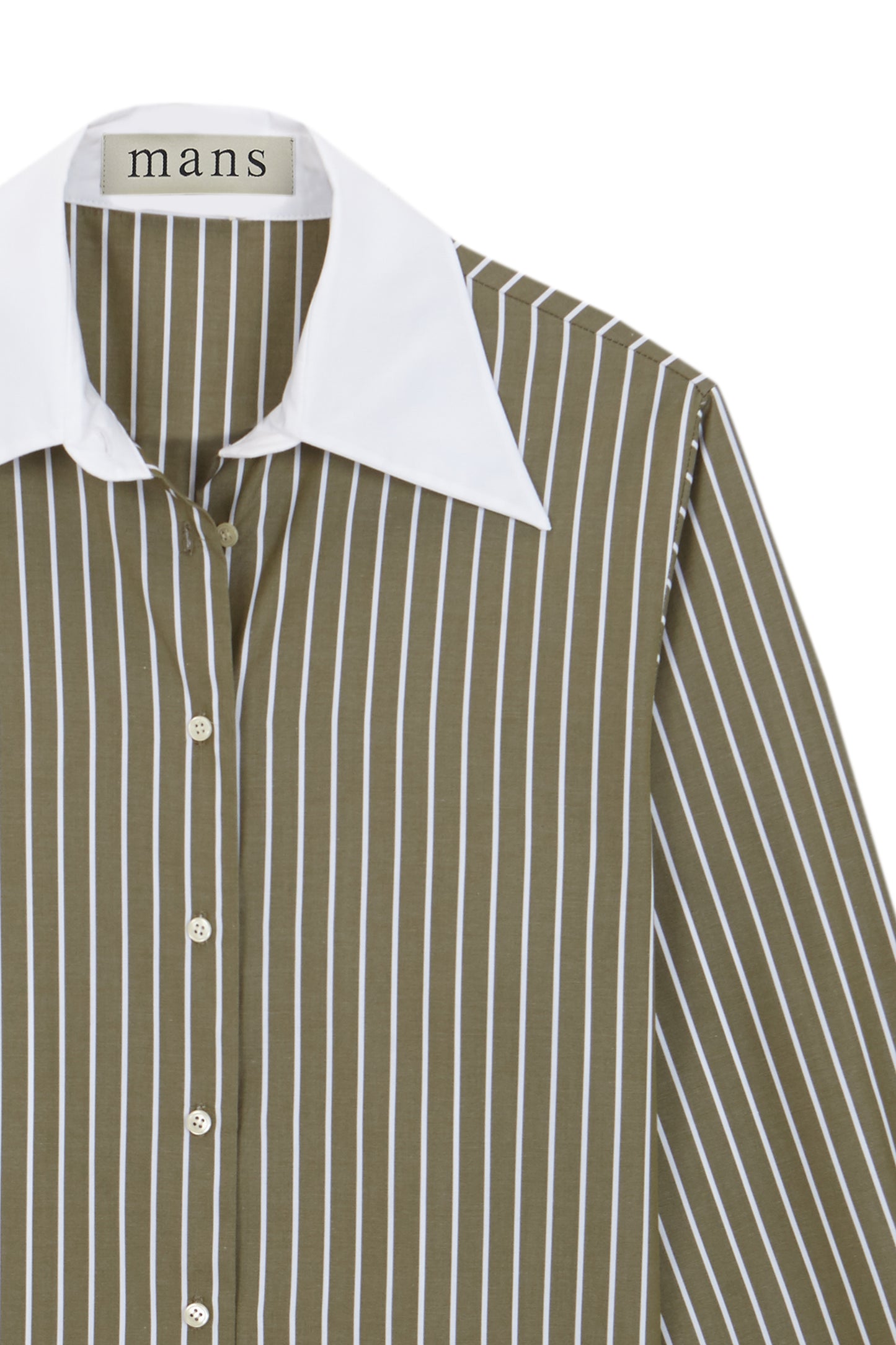 CAMISA VERDE RAYAS BLANCAS