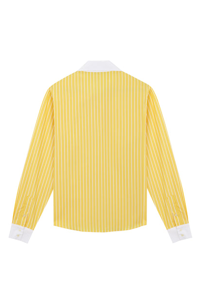 CAMISA AMARILLA RAYAS BLANCAS