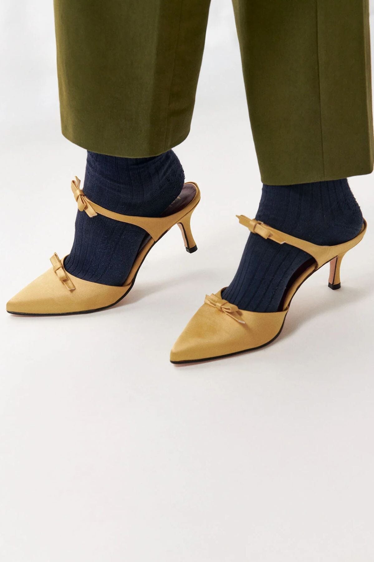 Mule Casey gold Heels Kolonaki 
