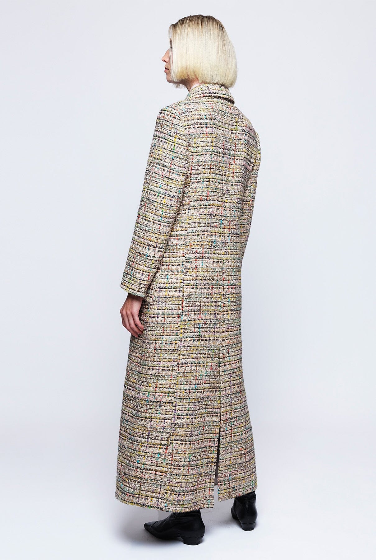 Multicolor artisanal tweed coat Coats Mirto 