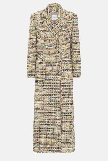 Multicolor artisanal tweed coat Coats Mirto 