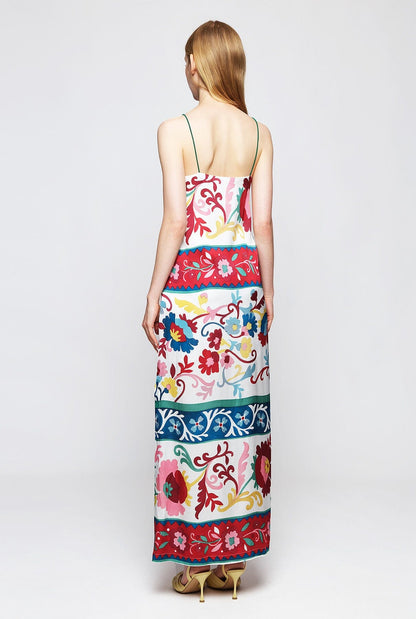 Multicolor fluid print dress Dresses Mirto 