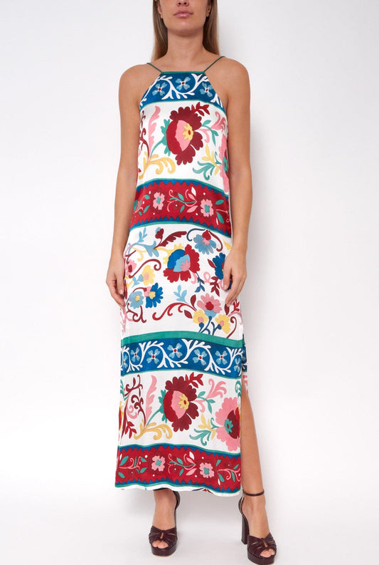 Multicolor fluid print dress Dresses Mirto 